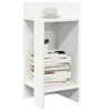 Image de Table d'appoint avec étagère blanc 25,5x27x60 cm, table d'extrémité, table d'appoint de canapé, table de lampe, table 858542