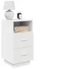 Image de Table de chevet avec 2 tiroirs blanc 36x36x68 cm