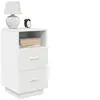 Image de Tables de chevet 2 pcs avec 2 tiroirs blanc 36x36x68 cm, table d'appoint, armoire de lit, table d'appoint 858579