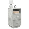 Image de Tables de chevet 2 pcs avec 2 tiroirs gris béton 36x36x68 cm, table d'appoint, armoire de lit, table d'appoint 858585