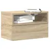 Image de Table de chevet murale chêne sonoma 45x26x28,5 cm