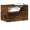 Image de Tables de chevet murales 2 pcs Chêne fumé 45x26x28,5 cm, armoire de chevet flottante, armoire de chevet suspendue, 858605