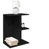 Image de Table de chevet chêne noir 46,5x29x61 cm bois d'ingénierie