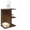 Image de Table de chevet chêne marron 46,5x29x61 cm bois d ingénierie