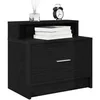 Image de Table de chevet avec tiroir chêne noir 51x31x47 cm, table d'appoint, armoire de lit, table d'appoint pour la chambre, 858670