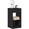 Image de Table de chevet avec tiroir noir 35x34x66,5 cm