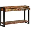Image de Table console Multicolore 120x33x75 cm en bois massif de récupération