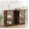 Image de Buffet vieux bois 102x37x75,5 cm bois d'ingénierie, armoire de rangement, armoire latérale, buffet de salle à manger, 3318724