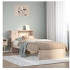 Image de Lit bibliothèque sans matelas 75x190 cm bois de pin massif, lit, meuble de chambre à coucher, lit avec rangement, lit 3322369