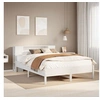 Image de Lit bibliothèque sans matelas blanc 160x200 cm bois pin massif, lit, meuble de chambre à coucher, lit avec rangement, 3322826