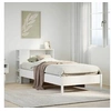 Image de Lit bibliothèque sans matelas blanc 75x190cm bois de pin massif 3322856