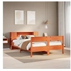Image de Bed met boekenkast zonder matras grenenhout wasbruin 150x200 cm3322947