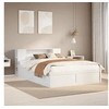 Image de Cadre de lit sans matelas blanc 140x190 cm bois de pin massif, lit, cadre de lit en bois massif, meuble de chambre à 3323423