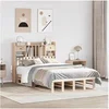 Image de Lit bibliothèque sans matelas 135x190 cm bois de pin massif 3323983