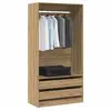 Image de Garde robe chêne artisanal 100x50x200 cm bois d ingénierie