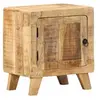 Image de Table de chevet 40x32x46 cm bois de manguier massif brut, armoire de lit, meuble de chambre à coucher, table de 4104507