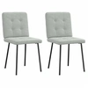 Image de Lot de 2 chaise interieur non pliable H. 83 cm en plastique gris