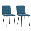 Image de Lot de 2 chaise interieur non pliable en plastique H. 83 cm bleu