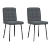 Image de Lot de 2 chaise interieur non pliable en plastique H. 83 cm gris