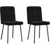 Image de Chaises à manger lot de 2 Noir Velours