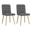 Image de Chaises à manger lot de 2 gris foncé tissu