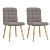 Image de Chaises à manger lot de 2 taupe tissu