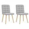 Image de Chaises à manger lot de 2 gris nuage tissu
