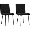 Image de Chaises à manger lot de 2 Noir Velours