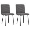 Image de Chaises à manger lot de 2 gris similicuir