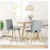 Image de Chaises à manger lot de 2 gris clair tissu