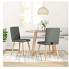 Image de Lot de 2 chaise interieur non empilable non pliable en bois massif H. 86 cm gris