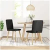 Image de Chaises à manger lot de 2 noir tissu