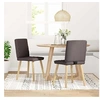 Image de Lot de 2 chaise H. 86 cm non pliable en bois massif interieur marron
