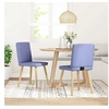 Image de Lot de 2 chaise H. 86 cm non empilable non pliable en bois massif interieur bleu