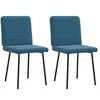 Image de Chaises à manger lot de 2 Bleu Velours