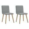 Image de Lot de 2 chaise H. 86 cm empilable non pliable interieur en bois massif gris