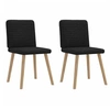 Image de Lot de 2 chaise en bois massif non pliable H. 86 cm interieur noir