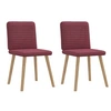 Image de Lot de 2 chaise Vidaxl en bois massif non pliable interieur H. 86 cm rouge