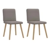 Image de Chaises à manger lot de 2 taupe tissu, chaise, chaise de salon, chaise d'accent, chaise de cuisine, siège de salle à 4101150