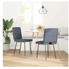 Image de Chaises à manger lot de 2 Gris foncé Velours