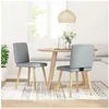 Image de Lot de 2 chaise interieur non pliable en bois massif H. 86 cm gris