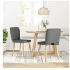 Image de Chaises à manger lot de 2 gris foncé tissu