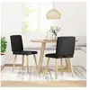 Image de Chaises à manger lot de 2 noir tissu