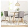 Image de Lot de 2 chaise interieur non pliable en bois massif H. 86 cm marron