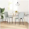 Image de Chaises à manger lot de 2 Gris clair Velours