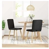 Image de Chaises à manger lot de 2 noir tissu