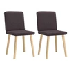 Image de Lot de 2 chaise interieur pliable en bois massif H. 86 cm marron