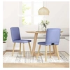 Image de Chaises à manger lot de 2 bleu jean tissu