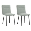 Image de Chaises à manger lot de 2 Gris clair Velours, chaise de dîner, chaise de cuisine, chaise d'appoint, chaise, chaise de 4101209