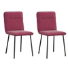 Image de Chaises à manger lot de 2 Rouge bordeaux Velours